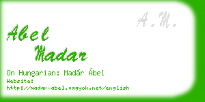 abel madar business card